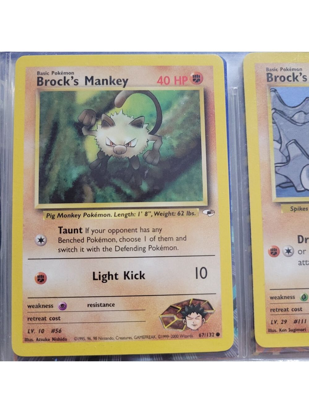 Pokemon Card Brock`s Mankey